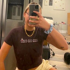 CHERRY LA BABY TEE 🤎